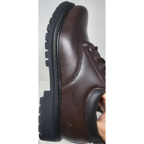 Skechers Utility Alley Cats Leather Dark Brown Oxfords Men's Size 9 (SN7111R) - Picture 5 of 13